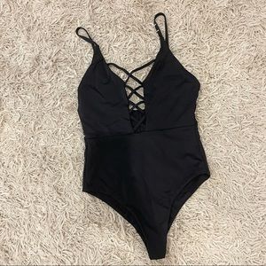 Lulu’s Black Myrtle One Piece Swimsuit
